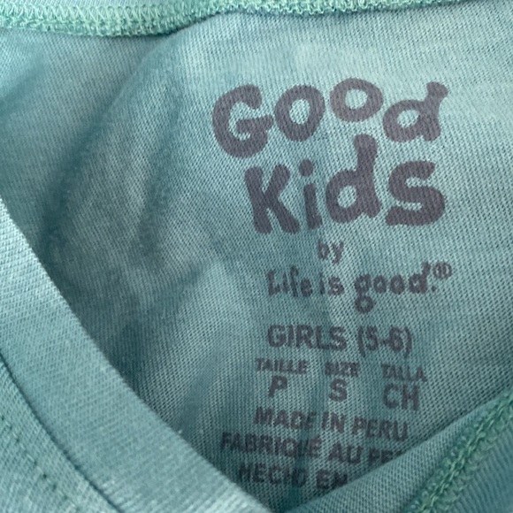 🌸Life Is Good Long Skeeve Tee Size 5/6 - Picture 5 of 5
